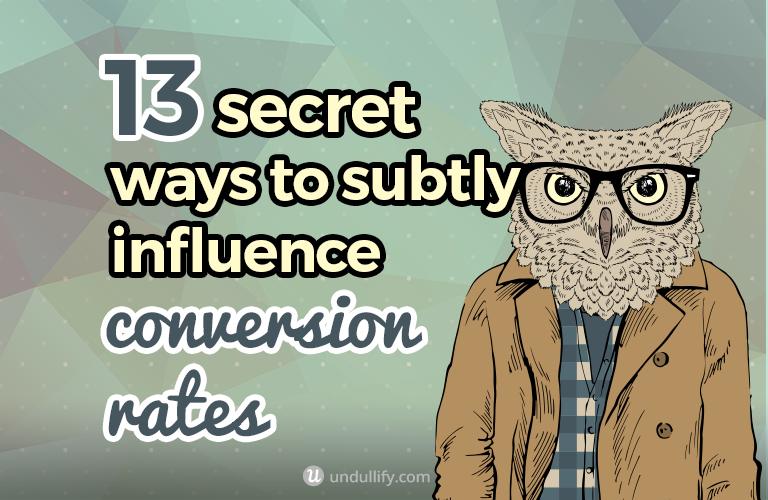 13 Secret Ways to Subtly Influence Conversion Rates 13 Secret Ways to Subtly Influence Conversion Rates